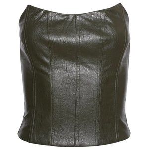 Tiger Mist NWT Cayenne Longline Corset Top in Olive Green (Size: XS)